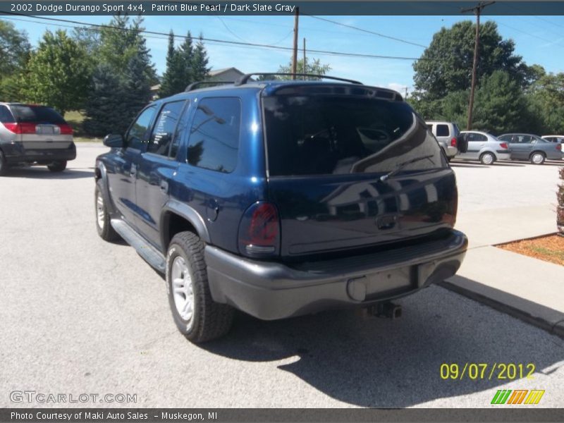 Patriot Blue Pearl / Dark Slate Gray 2002 Dodge Durango Sport 4x4