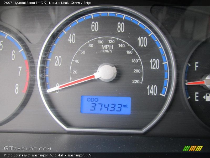 Natural Khaki Green / Beige 2007 Hyundai Santa Fe GLS