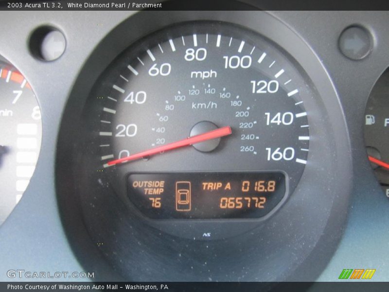 White Diamond Pearl / Parchment 2003 Acura TL 3.2