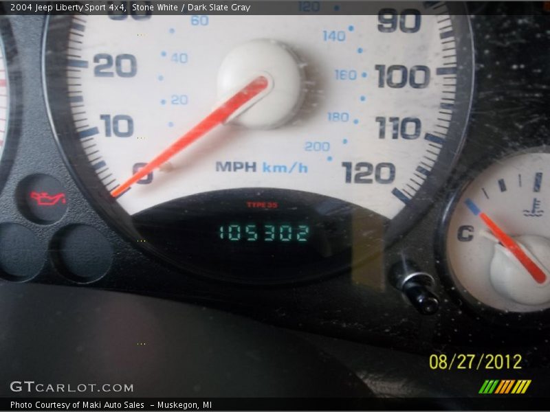 Stone White / Dark Slate Gray 2004 Jeep Liberty Sport 4x4