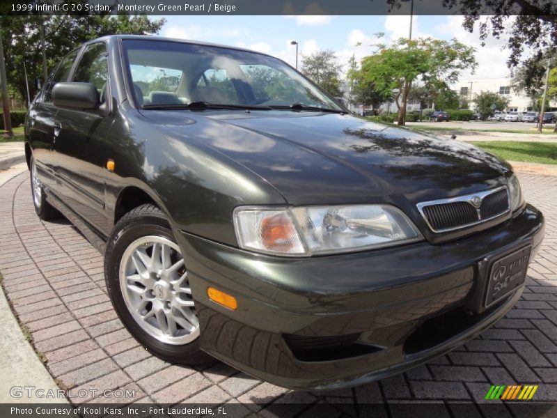 Monterey Green Pearl / Beige 1999 Infiniti G 20 Sedan