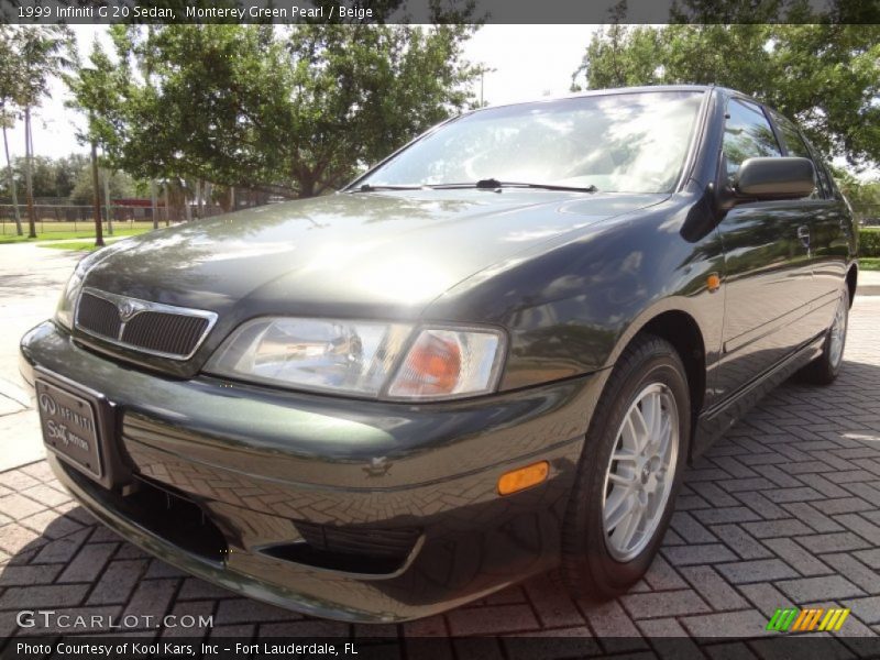 Monterey Green Pearl / Beige 1999 Infiniti G 20 Sedan