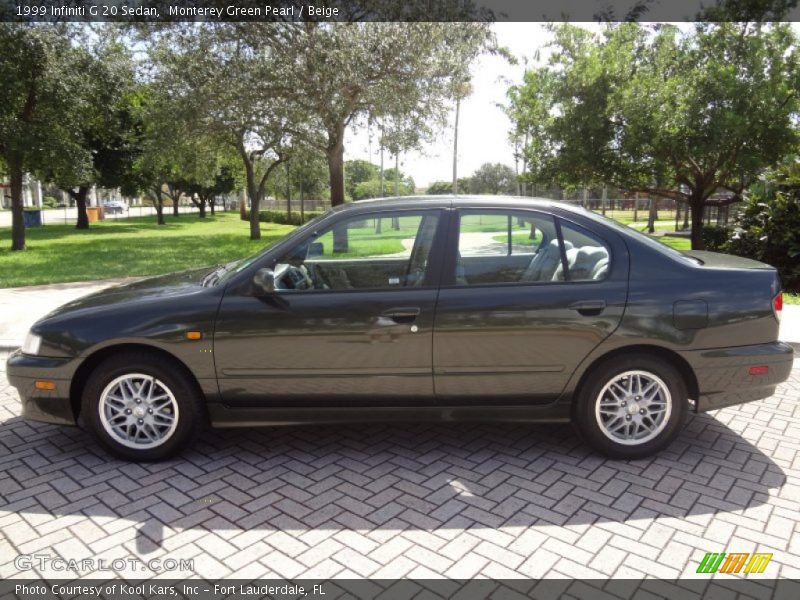Monterey Green Pearl / Beige 1999 Infiniti G 20 Sedan