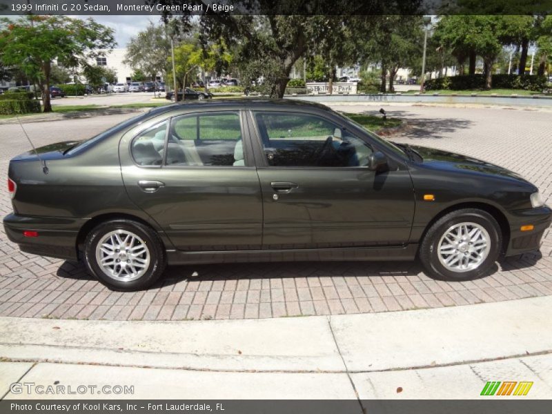 Monterey Green Pearl / Beige 1999 Infiniti G 20 Sedan