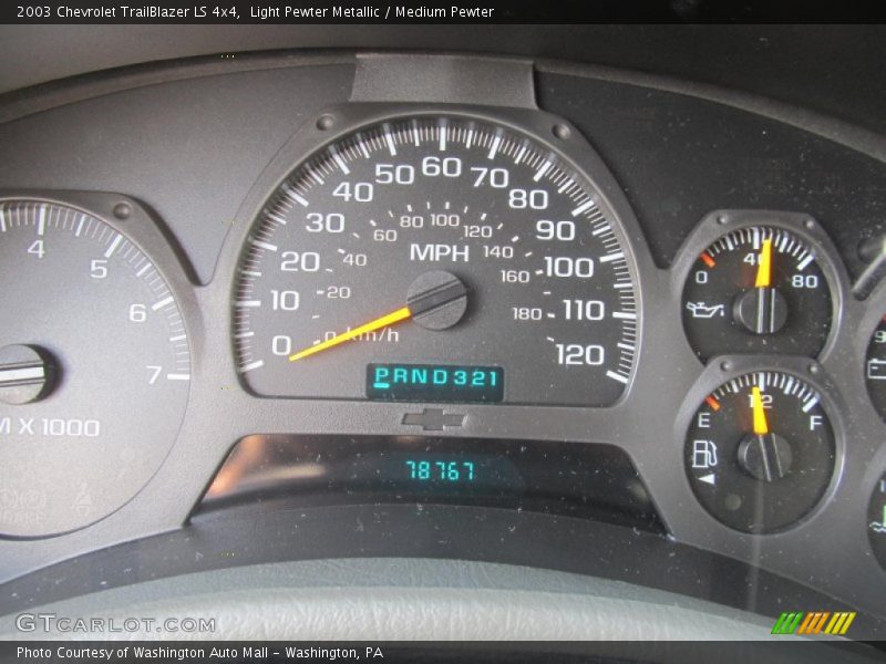 Light Pewter Metallic / Medium Pewter 2003 Chevrolet TrailBlazer LS 4x4