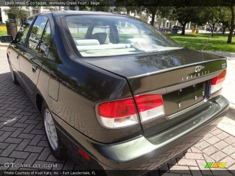 Monterey Green Pearl / Beige 1999 Infiniti G 20 Sedan