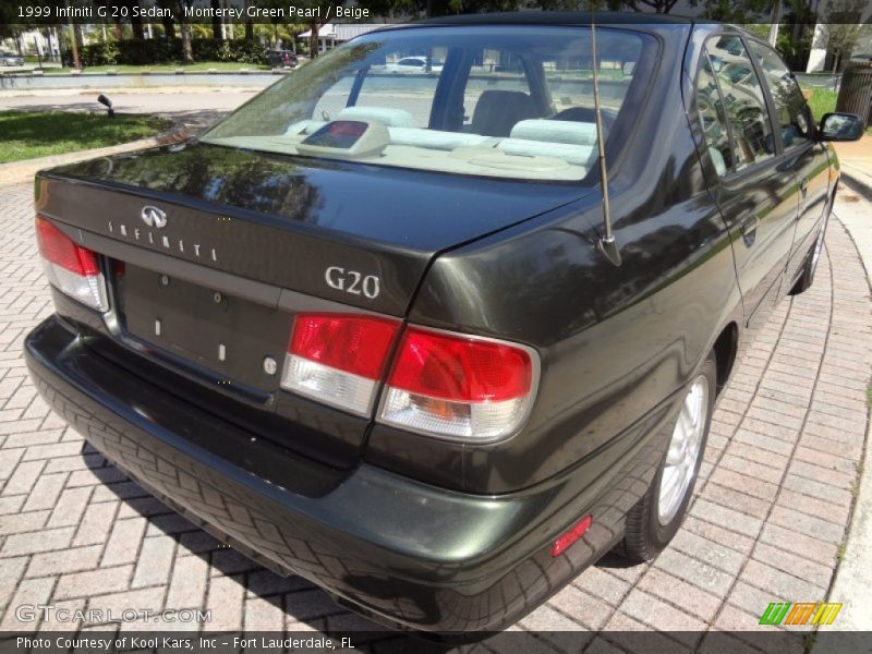 Monterey Green Pearl / Beige 1999 Infiniti G 20 Sedan