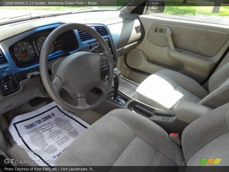 Monterey Green Pearl / Beige 1999 Infiniti G 20 Sedan