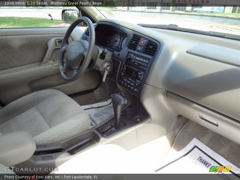Monterey Green Pearl / Beige 1999 Infiniti G 20 Sedan