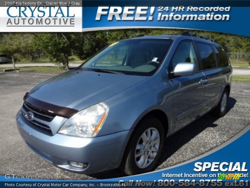 Glacier Blue / Gray 2007 Kia Sedona EX