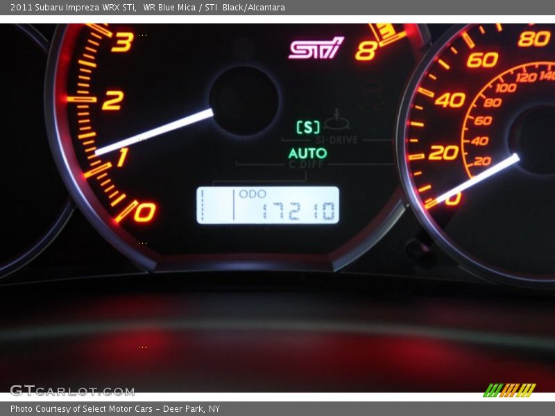 WR Blue Mica / STI  Black/Alcantara 2011 Subaru Impreza WRX STi