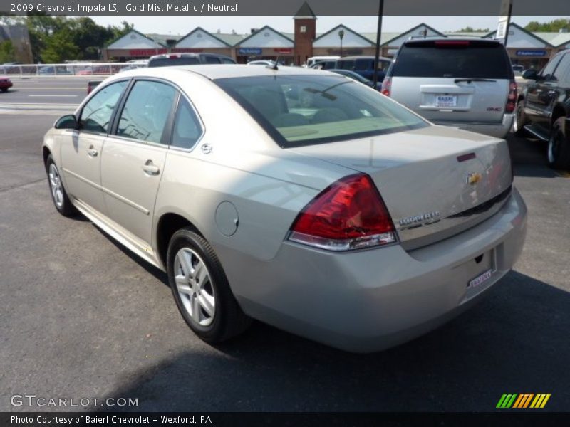 Gold Mist Metallic / Neutral 2009 Chevrolet Impala LS