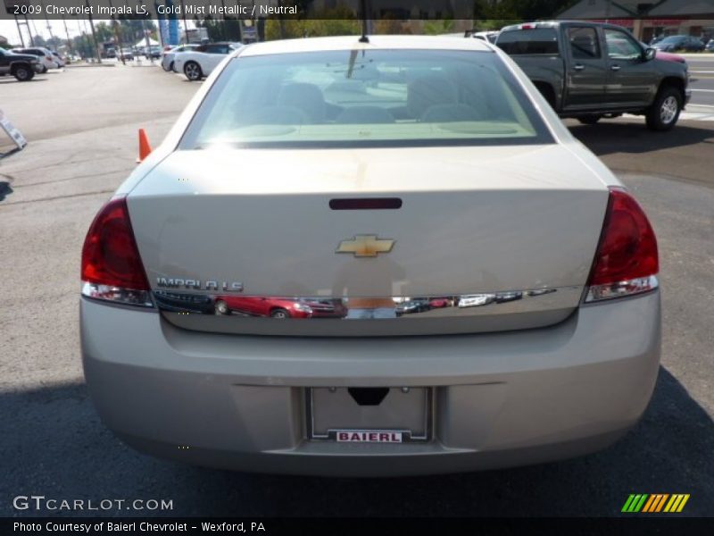 Gold Mist Metallic / Neutral 2009 Chevrolet Impala LS