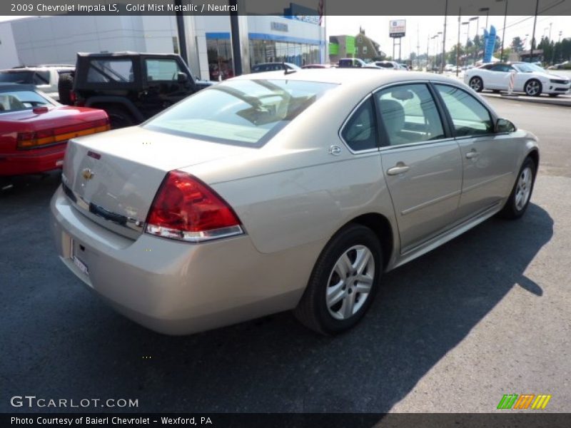 Gold Mist Metallic / Neutral 2009 Chevrolet Impala LS