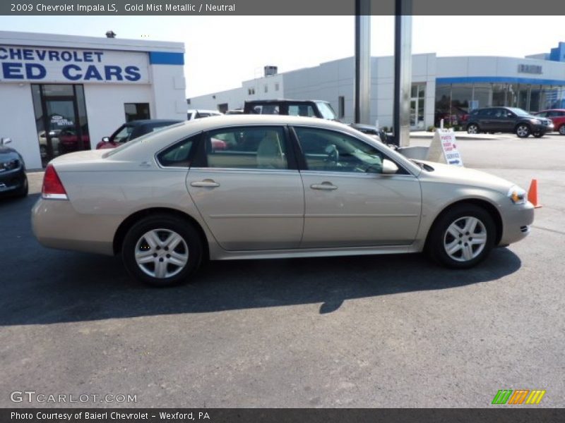 Gold Mist Metallic / Neutral 2009 Chevrolet Impala LS