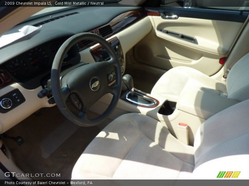 Gold Mist Metallic / Neutral 2009 Chevrolet Impala LS