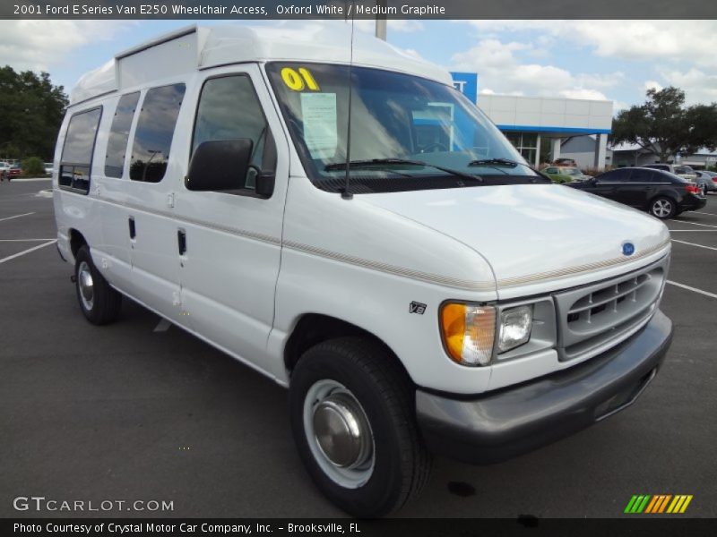 Oxford White / Medium Graphite 2001 Ford E Series Van E250 Wheelchair Access