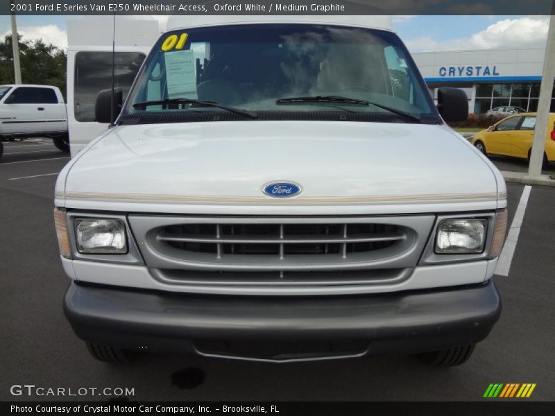 Oxford White / Medium Graphite 2001 Ford E Series Van E250 Wheelchair Access