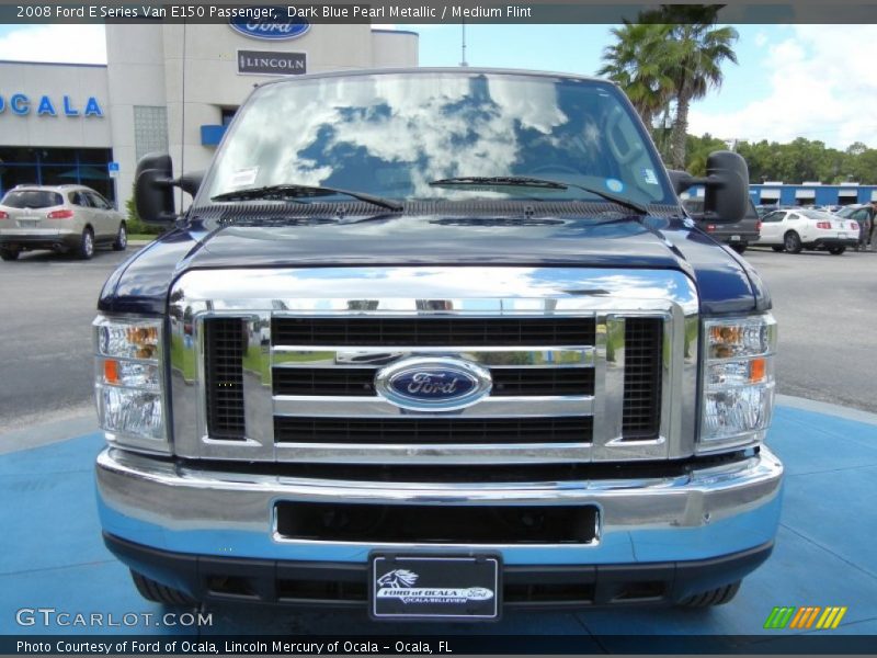 Dark Blue Pearl Metallic / Medium Flint 2008 Ford E Series Van E150 Passenger