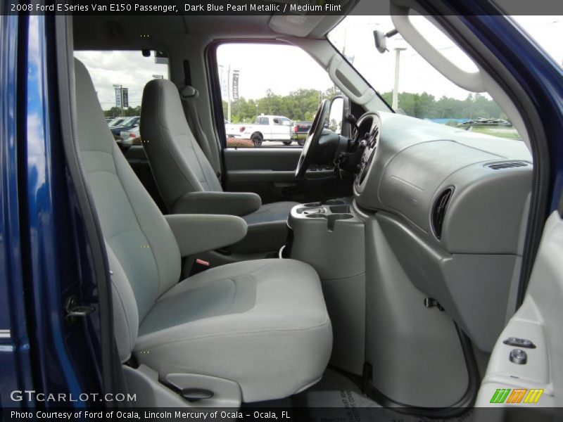 Dark Blue Pearl Metallic / Medium Flint 2008 Ford E Series Van E150 Passenger