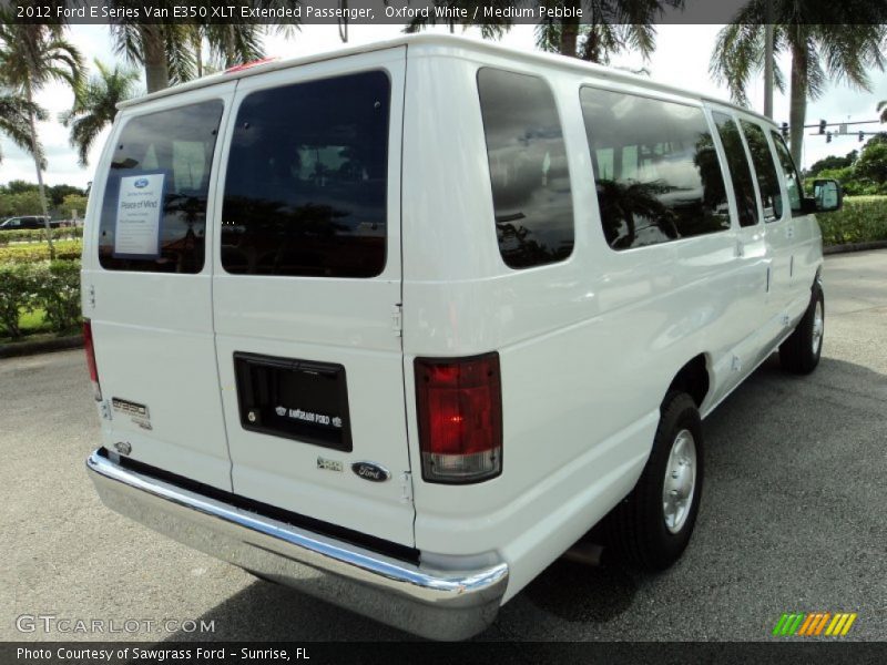Oxford White / Medium Pebble 2012 Ford E Series Van E350 XLT Extended Passenger
