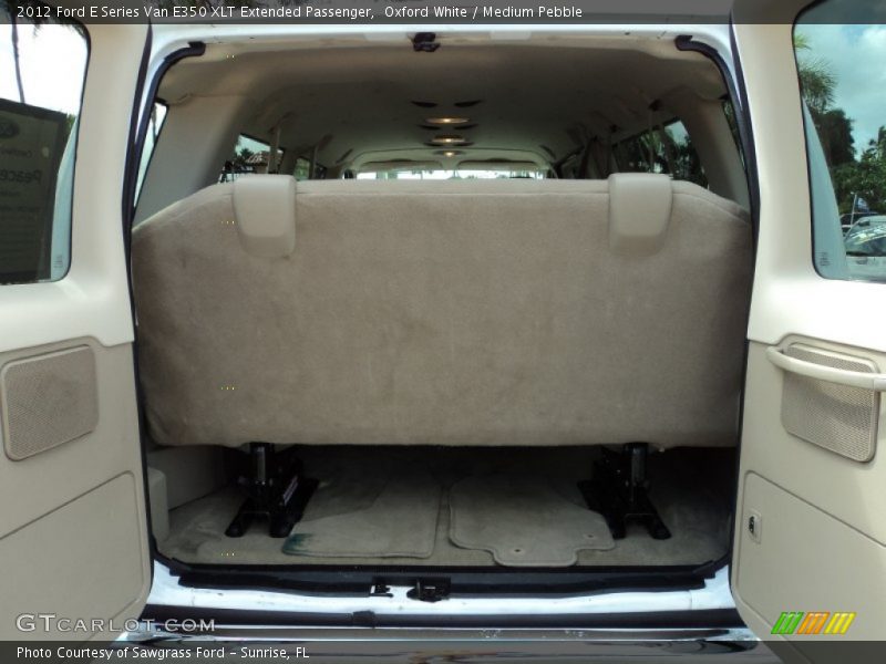 Oxford White / Medium Pebble 2012 Ford E Series Van E350 XLT Extended Passenger
