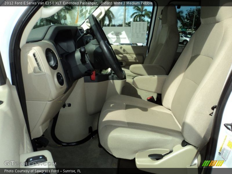 Oxford White / Medium Pebble 2012 Ford E Series Van E350 XLT Extended Passenger