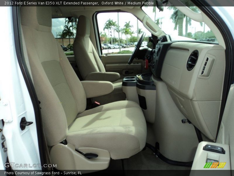 Oxford White / Medium Pebble 2012 Ford E Series Van E350 XLT Extended Passenger