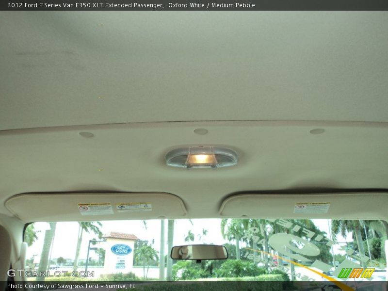 Oxford White / Medium Pebble 2012 Ford E Series Van E350 XLT Extended Passenger