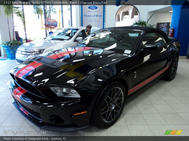 Black / Charcoal Black/Red 2012 Ford Mustang Shelby GT500 Convertible