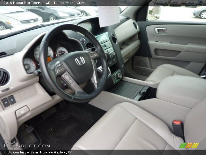 Taffeta White / Gray 2010 Honda Pilot Touring 4WD