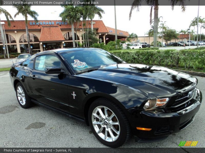 Black / Charcoal Black 2010 Ford Mustang V6 Premium Coupe