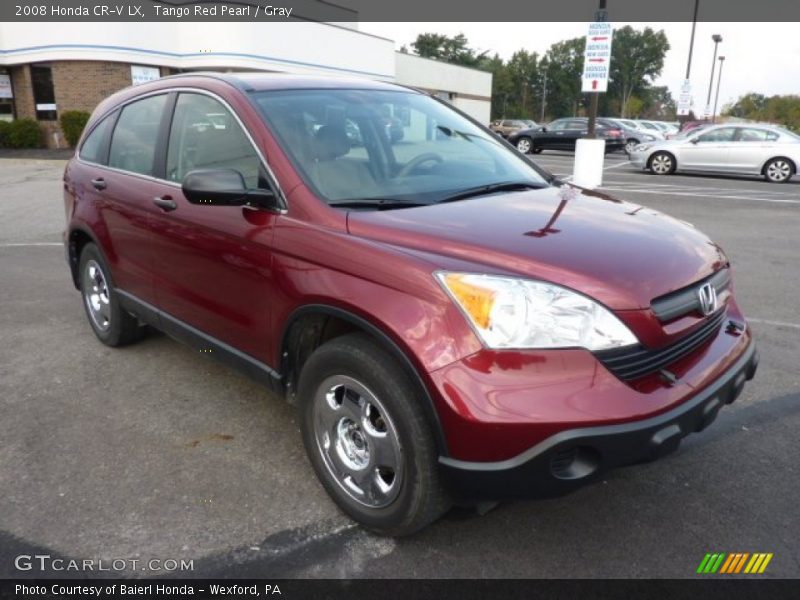 Tango Red Pearl / Gray 2008 Honda CR-V LX