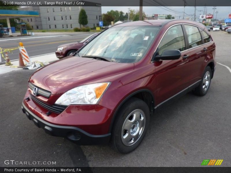 Tango Red Pearl / Gray 2008 Honda CR-V LX