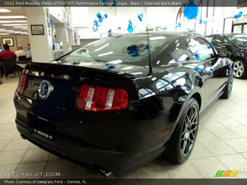 Black / Charcoal Black/Black 2012 Ford Mustang Shelby GT500 SVT Performance Package Coupe
