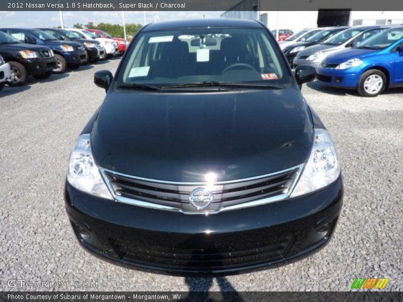 Super Black / Charcoal 2012 Nissan Versa 1.8 S Hatchback