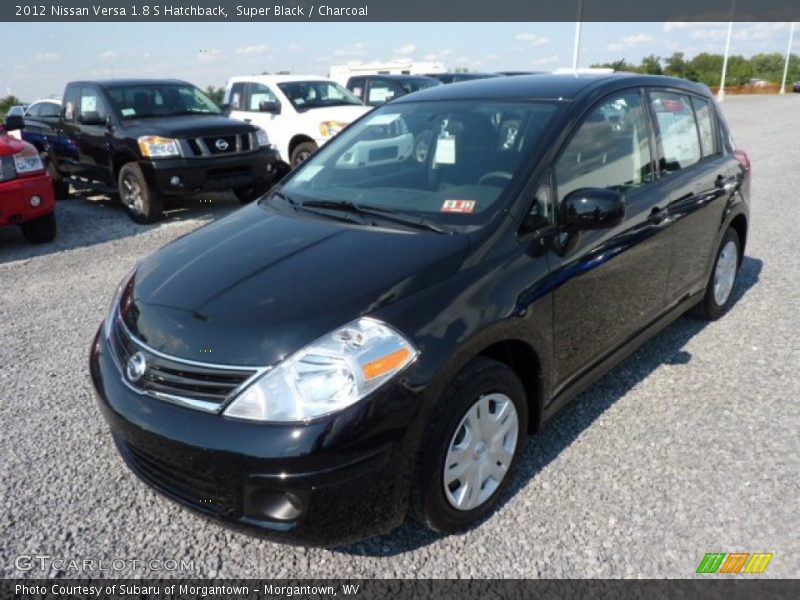 Super Black / Charcoal 2012 Nissan Versa 1.8 S Hatchback