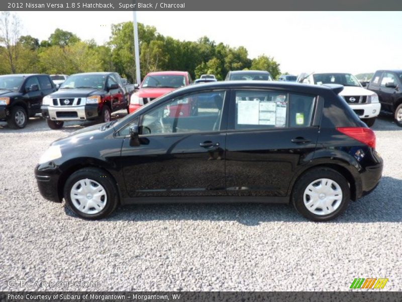 Super Black / Charcoal 2012 Nissan Versa 1.8 S Hatchback