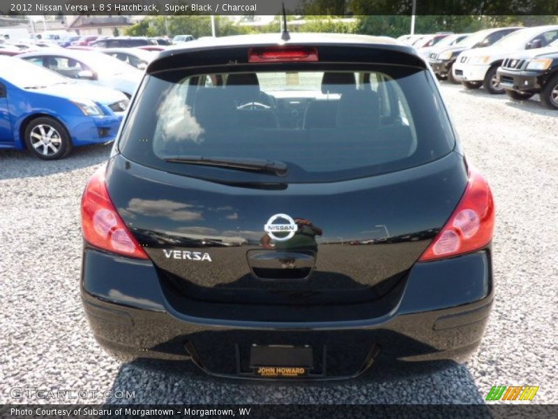 Super Black / Charcoal 2012 Nissan Versa 1.8 S Hatchback