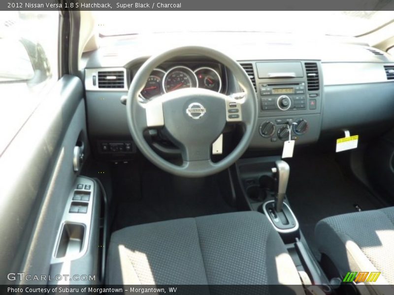 Super Black / Charcoal 2012 Nissan Versa 1.8 S Hatchback