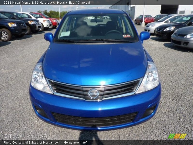 Metallic Blue / Charcoal 2012 Nissan Versa 1.8 S Hatchback