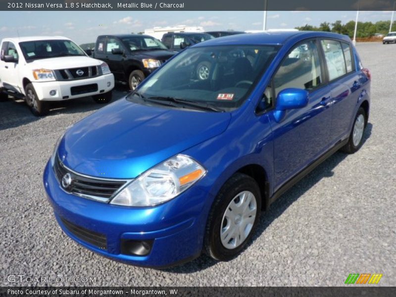 Metallic Blue / Charcoal 2012 Nissan Versa 1.8 S Hatchback