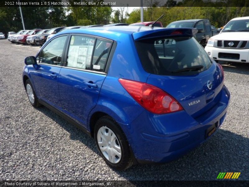 Metallic Blue / Charcoal 2012 Nissan Versa 1.8 S Hatchback