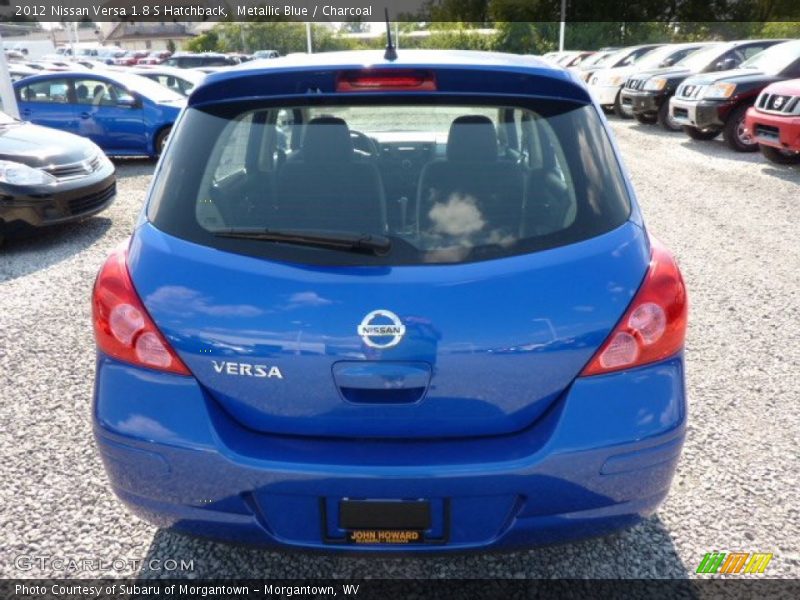 Metallic Blue / Charcoal 2012 Nissan Versa 1.8 S Hatchback