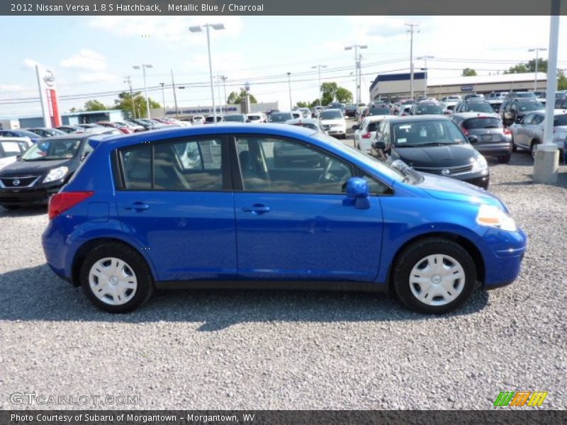 Metallic Blue / Charcoal 2012 Nissan Versa 1.8 S Hatchback
