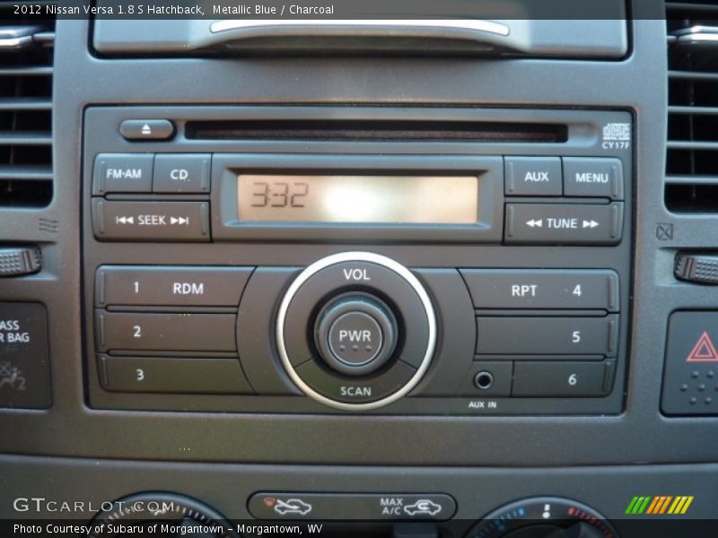 Metallic Blue / Charcoal 2012 Nissan Versa 1.8 S Hatchback