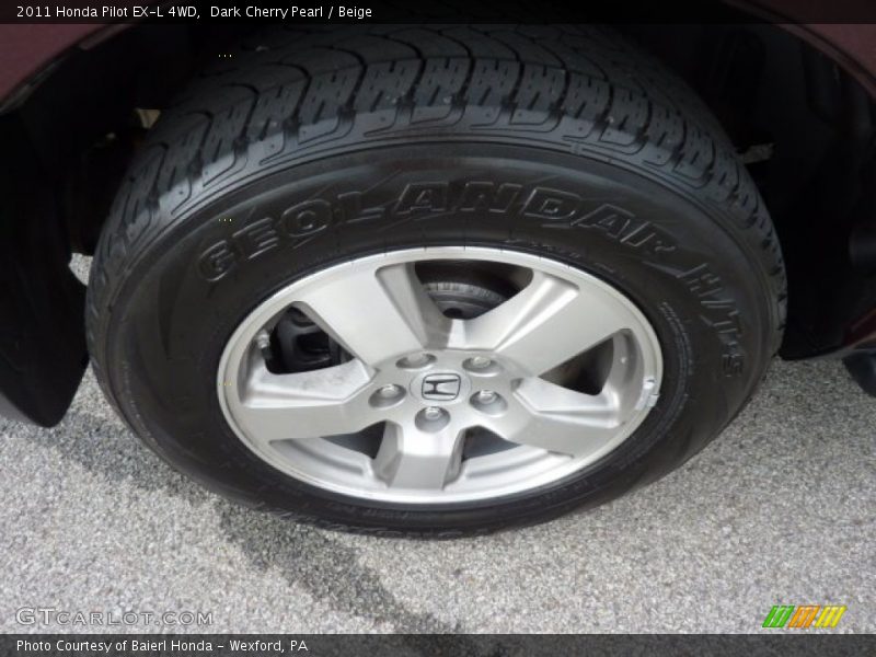 Dark Cherry Pearl / Beige 2011 Honda Pilot EX-L 4WD