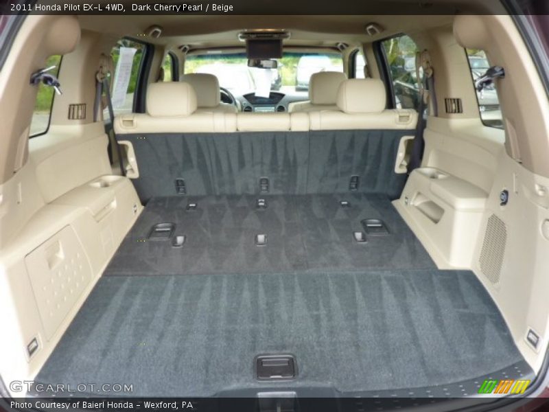 Dark Cherry Pearl / Beige 2011 Honda Pilot EX-L 4WD