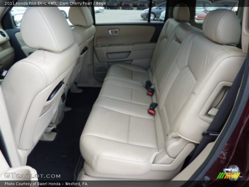 Dark Cherry Pearl / Beige 2011 Honda Pilot EX-L 4WD