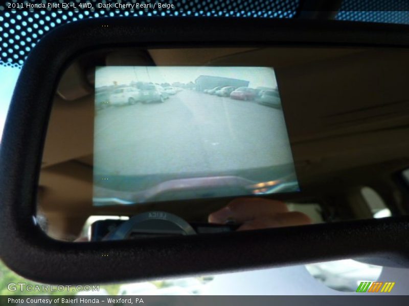 Dark Cherry Pearl / Beige 2011 Honda Pilot EX-L 4WD